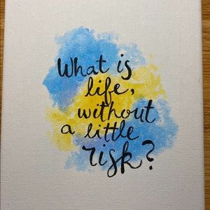 Hand Painted Canvas Sign